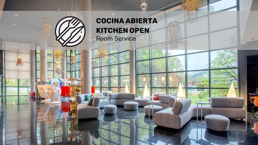 โรงแรมกรัน บิลเบา ภายนอก รูปภาพ Kitchen open room service